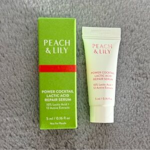 5/$25 🎆 NIB PEACH & LILY Power Cocktail Lactic Acid Repair Serum 0.16 oz